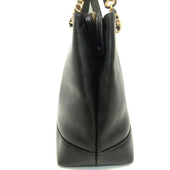 Chanel Black Leather Gold Chain Bag - Picture 3 of 11